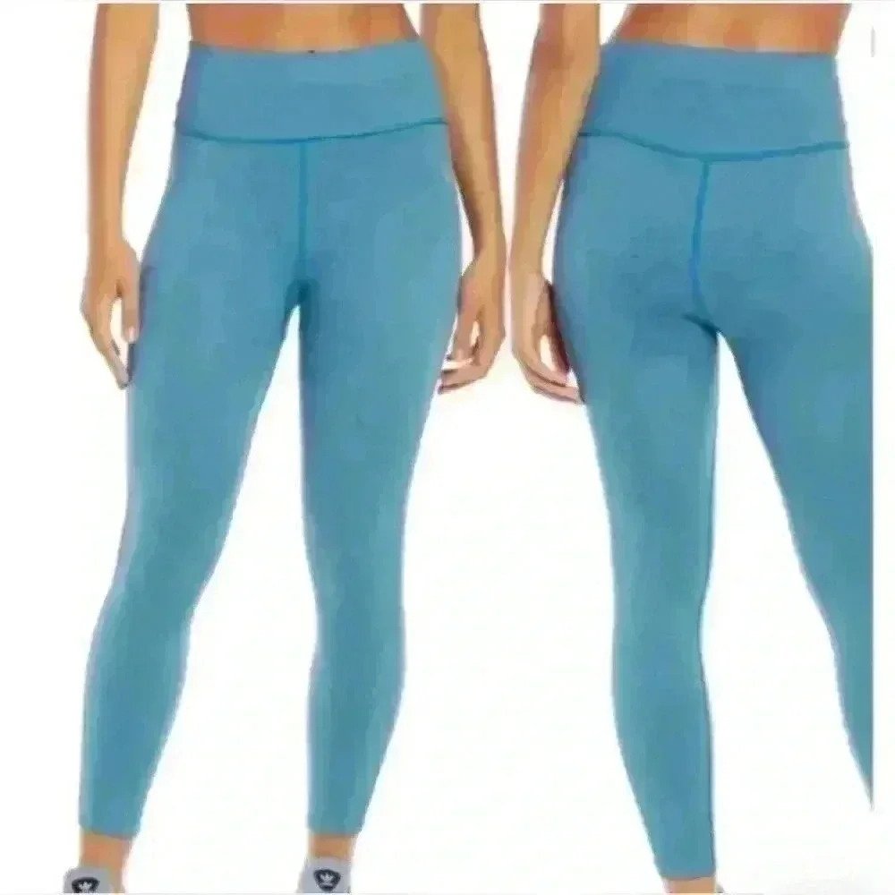Free People Movement Free Throw Leggings Coastline Blue Medium NWOT